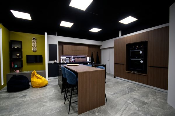 Exemple Cuisine avec ilot centrale Dijon - Conception cuisine à Dijon Ahuy 